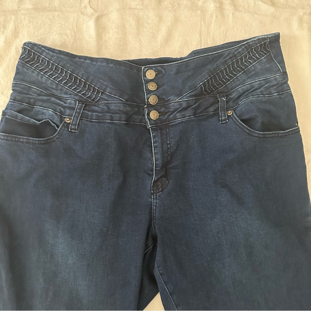 Classic High Rise Women's Jeans in Deep Blue - Picture 2 of 12